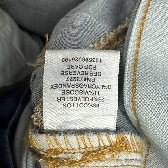 Candie's Raw Hem Distressed Skinny Women's size 0 Medium Blue Denim jeans - Picture 4 of 5